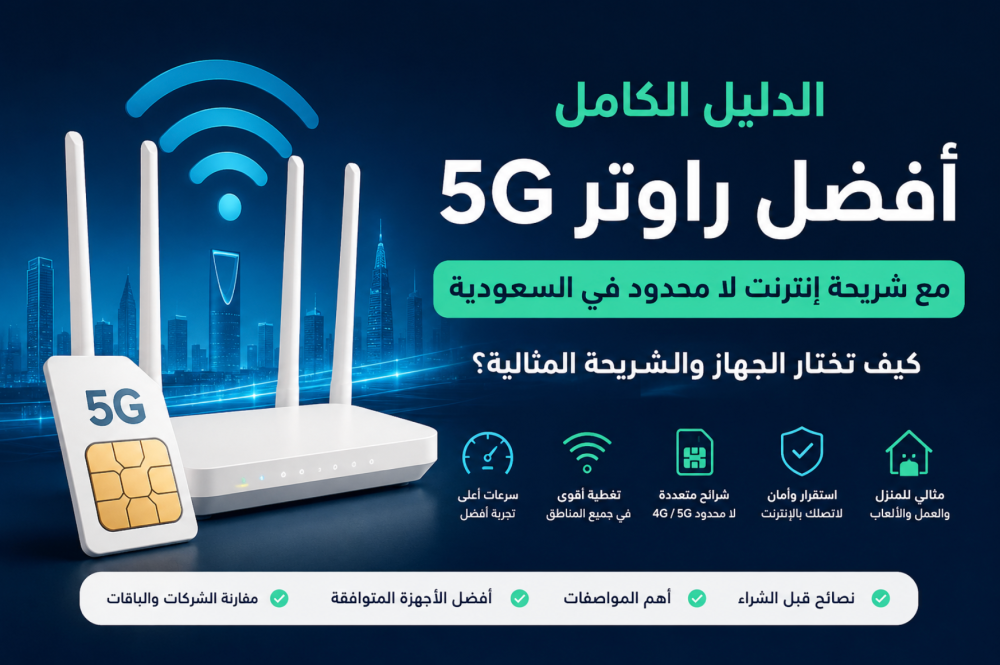 5G ولا فايبر؟ أفضل إنترنت منزلي في السعودية 2026