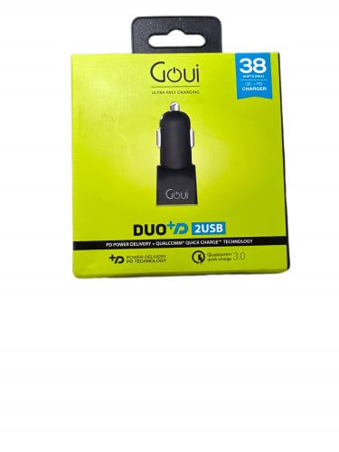 شاحن سياره قوي بمنفذين 38واط PDوUSB