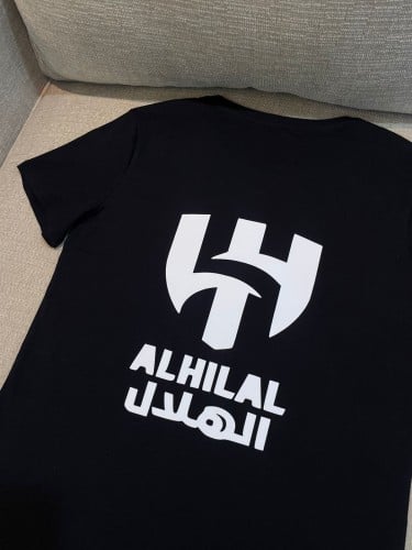 تيشيرت الهلال متوفر باللونين الابيض والاسود