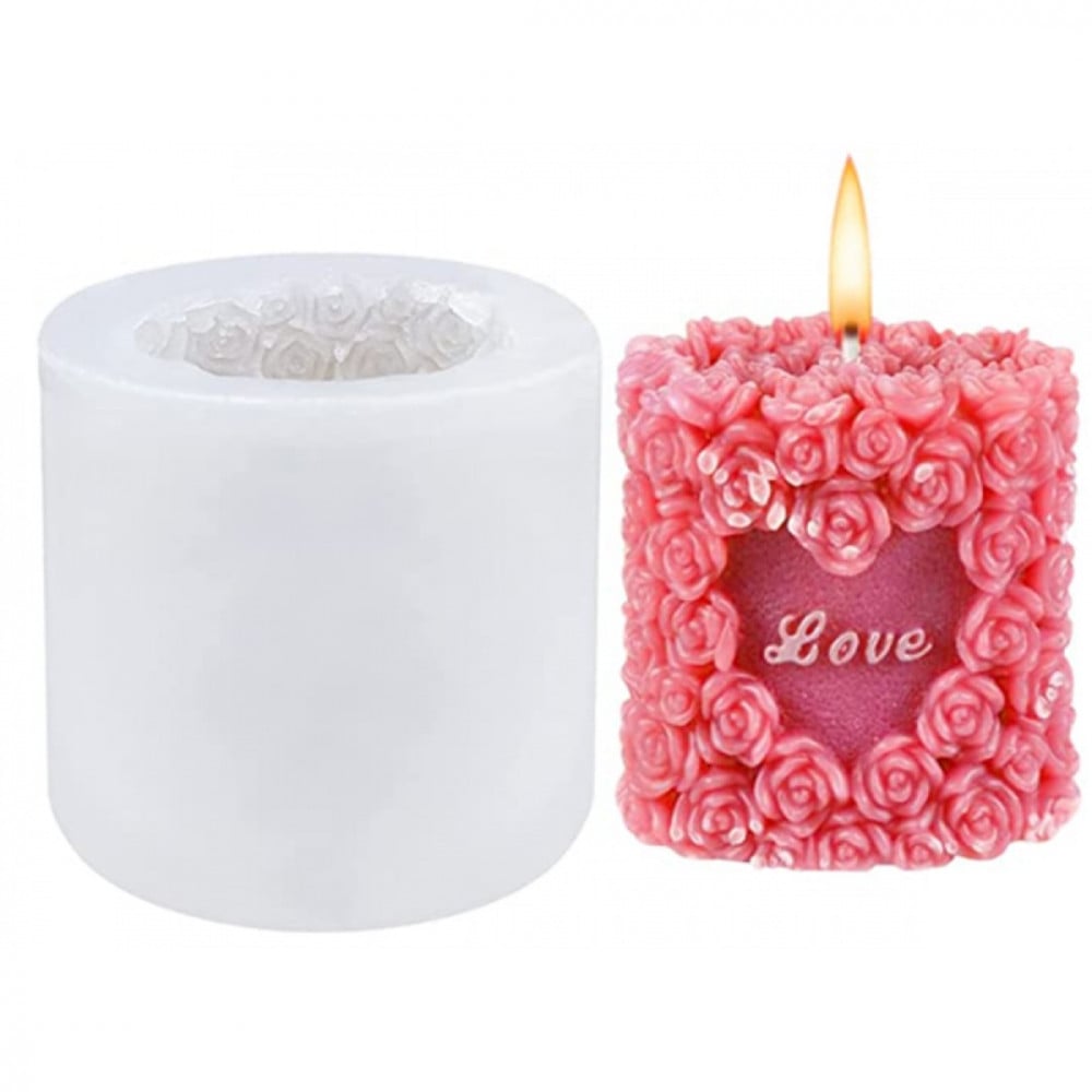 Cylindrical rose candle mold - Graffiti Resin Shop for Resin and Silicone  Material Supply