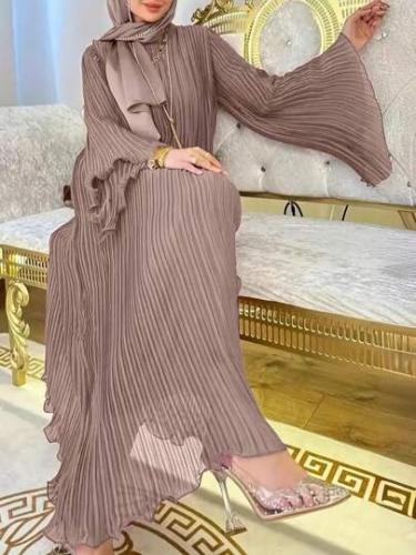 عباية بلون واحد مطوية للنساء