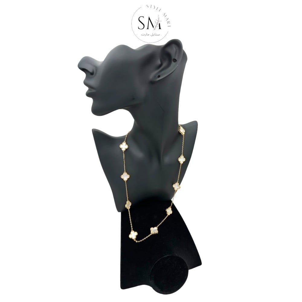 سلسال فاين كليف 10 وردات الأبيض Van Cleef