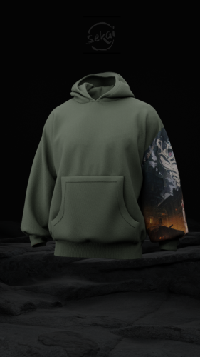 هودي تطريز الأكمام - Attack on Titan