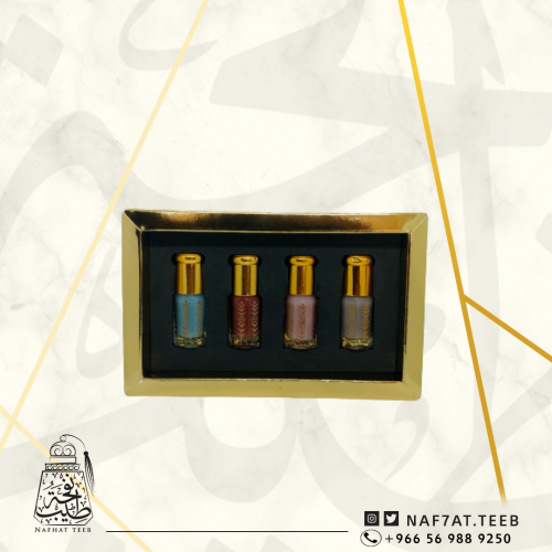 مجموعة مسك رويال (بودر،رمان،كرز،توت) 4أرباع+علبة فاخرة