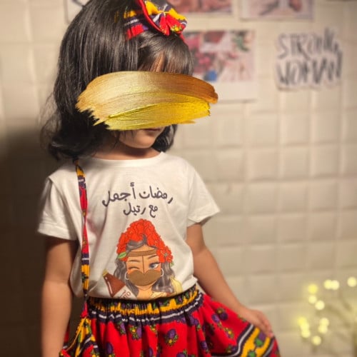 طقم بناتي احمر