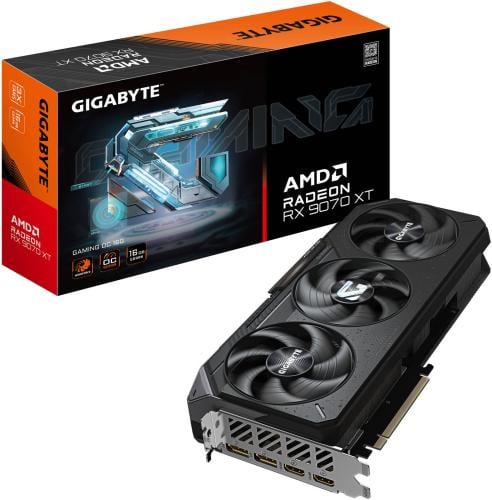 بطاقة رسومات GIGABYTE Radeon RX 9070 XT GAMING OC،...