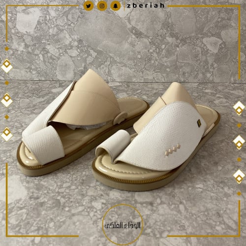 حذاء سكري لامع مع جلد سحليه أبيض