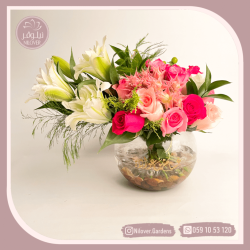 فازة ورد طبيعي