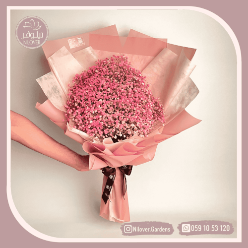 بوكيه ورد طبيعي روز