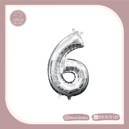 بالون 6 فضي