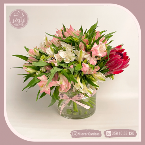 فازة ورد طبيعي