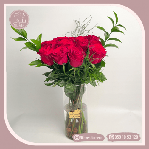 فازة ورد طبيعي