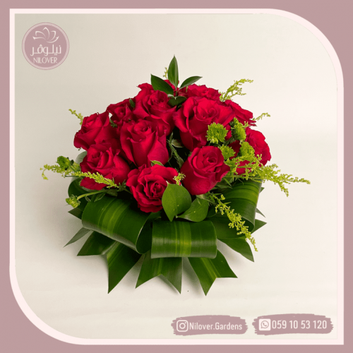 بوكيه ورد طبيعي طاوله