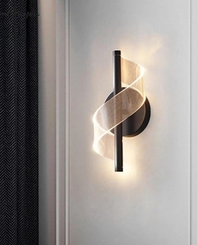 ابليك جداري LED - أبيض، طول السلك 31 سم، لمبات LED...