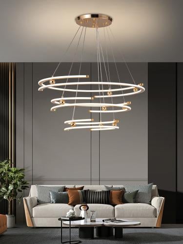 ثريا مودرن-_إنارة علاقي متعدد ذهبي مقاسها 80*60*40...