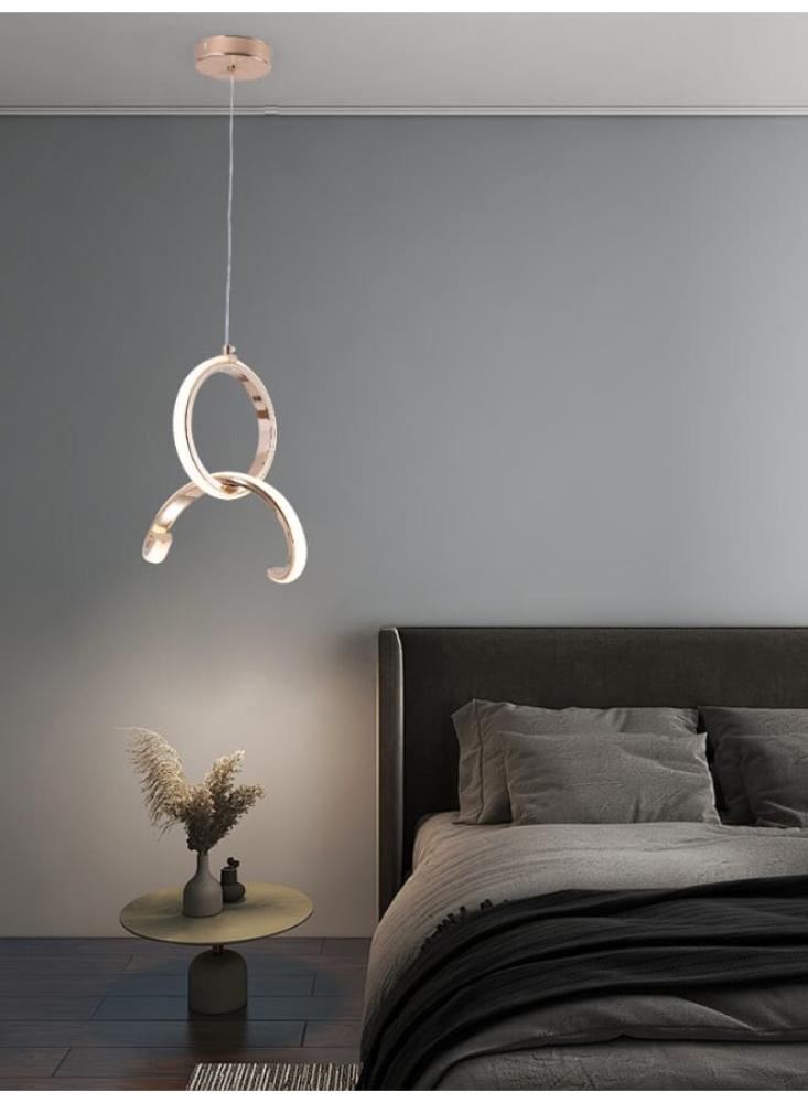 ثريا علاقي مفرد LED حديثة 6166 مع 3 مستويات إضاءة، طول قابل للتعديل 50 سم، 19 وات - إضاءة أنيقة لغرفة المعيشة، غرفة الطعام، غرفة النوم والمطبخ