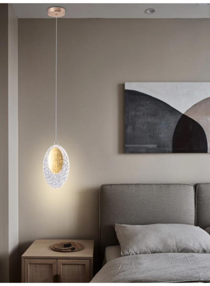 ثريا علاقي مفرد LED حديث 6167-1 - مصباح معلق بارتفاع قابل للتعديل 100 سم مع 3 مستويات إضاءة - إضاءة سقف موفرة للطاقة 4 واط لغرفة المعيشة وغرفة الطعام وغرفة النوم وأكثر