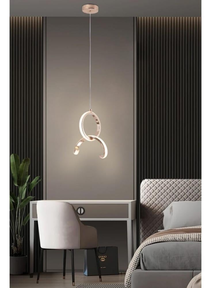 ثريا علاقي مفرد LED حديثة 6166 مع 3 مستويات إضاءة، طول قابل للتعديل 50 سم، 19 وات - إضاءة أنيقة لغرفة المعيشة، غرفة الطعام، غرفة النوم والمطبخ