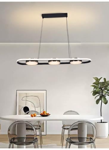 ثريا علاقي LED - أسود، طول السلك 120 سم، لمبات LED...