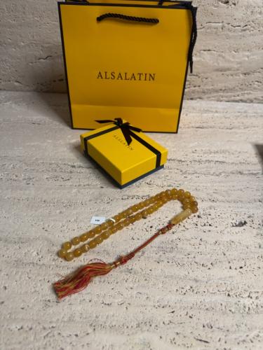 سبحه كهرمان حر شوائب طبيعية