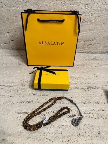 سبحه كهرمان حر شوائب طبيعية