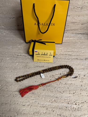 سبحه كهرمان حر شوائب طبيعية