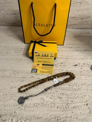 سبحه كهرمان حر شوائب طبيعية