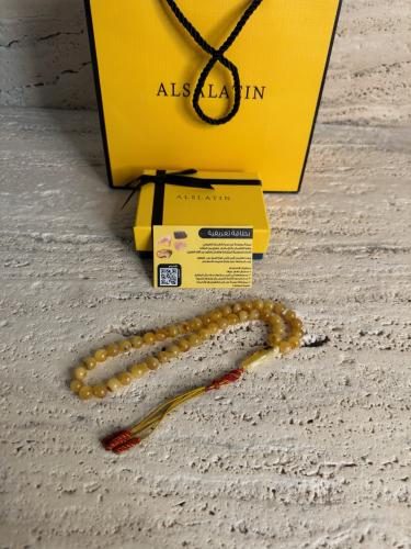 سبحه كهرمان حر شوائب طبيعية