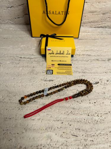 سبحه كهرمان حر شوائب طبيعية