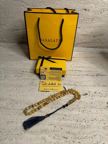 سبحه كهرمان حر شوائب طبيعية