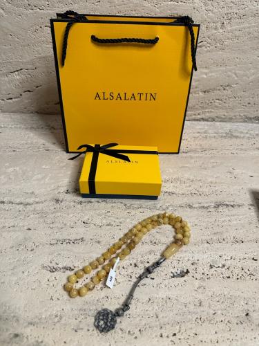 سبحه كهرمان حر شوائب طبيعية