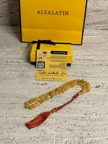 سبحه كهرمان حر شوائب طبيعية