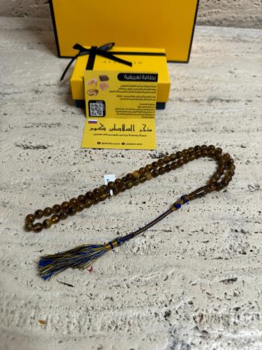 سبحه كهرمان حر شوائب طبيعية