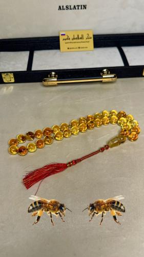 سبحه كهرمان حر حشرات طبيعية