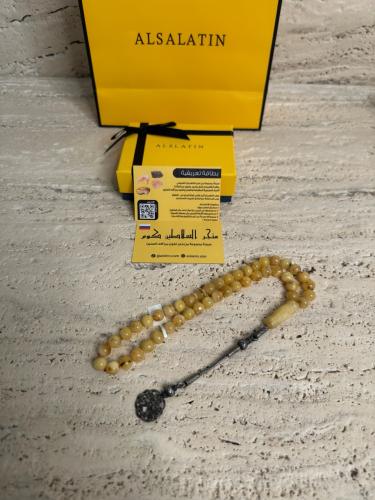 سبحه كهرمان حر شوائب طبيعية