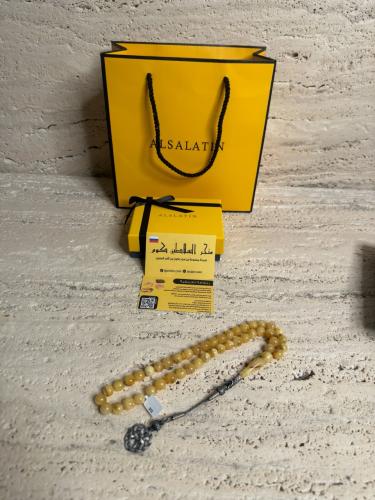 سبحه كهرمان حر شوائب طبيعية