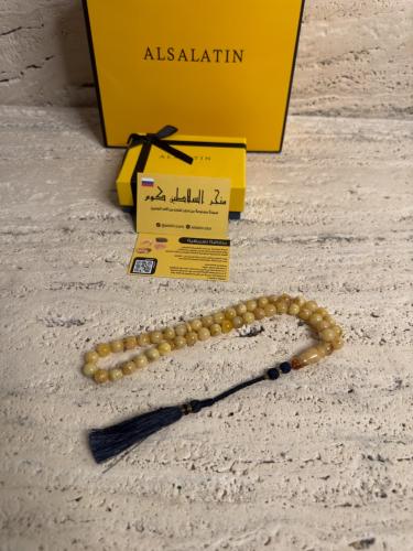 سبحه كهرمان حر شوائب طبيعية