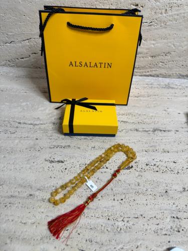 سبحه كهرمان حر شوائب طبيعية