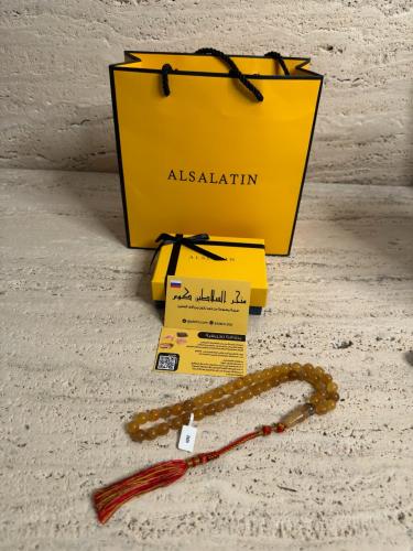 سبحه كهرمان حر شوائب طبيعية