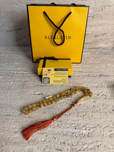 سبحه كهرمان حر شوائب طبيعية