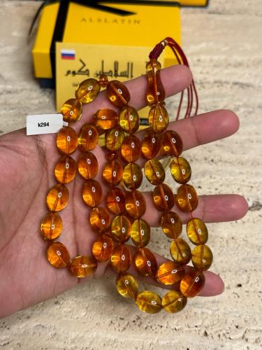 سبحه كهرمان حر شفاف  طبيعية قصة بيض حمام