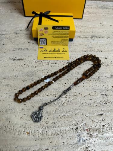 سبحه كهرمان حر شوائب طبيعية