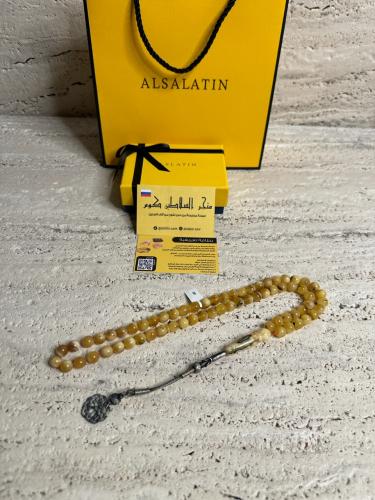 سبحه كهرمان حر شوائب طبيعية