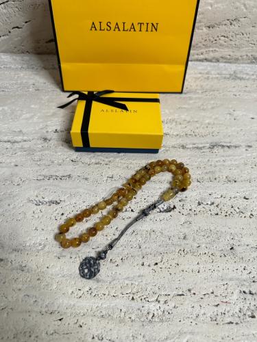 سبحه كهرمان حر شوائب طبيعية