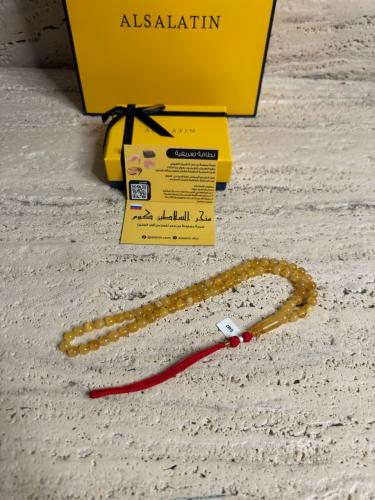 سبحه كهرمان حر شوائب طبيعية