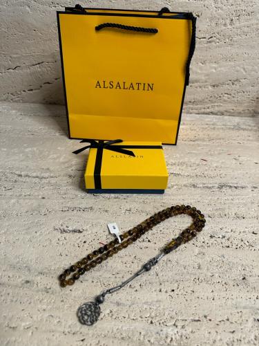 سبحه كهرمان حر شوائب طبيعية