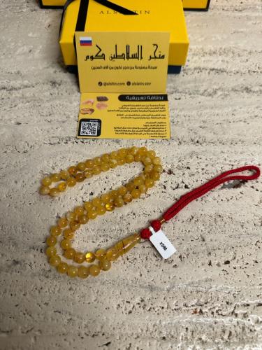 سبحه كهرمان حر شوائب طبيعية