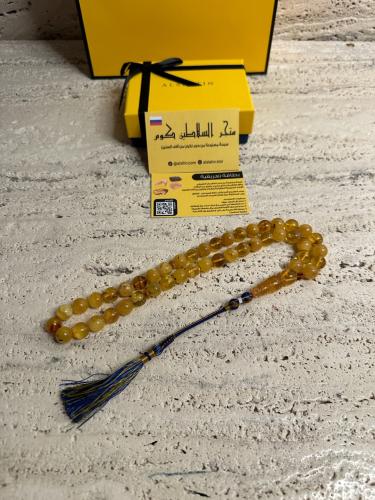 سبحه كهرمان حر شوائب طبيعية