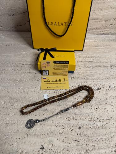 سبحه كهرمان حر شوائب طبيعية