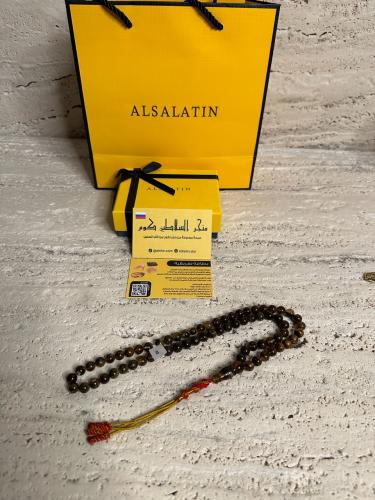 سبحه كهرمان حر شوائب طبيعية